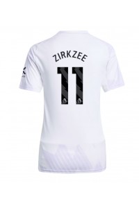 Manchester United Joshua Zirkzee #11 Fotballdrakt Borte Klær Dame 2025-26 Korte ermer